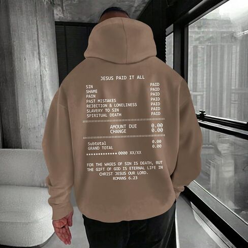 Migxsaf Christian Jesus Hoodies for Men Faith Bible Verse God Hoodie Religious Inspirational Sweatshirts Graphic Pullover in Saudi Arabia