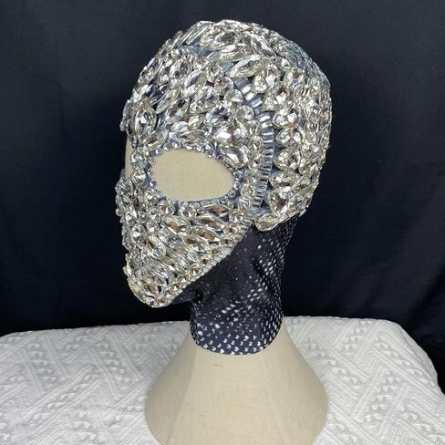 Yoyomomozi Rhinestone Headwear Man Christmas Nightclub Singer Crystal Hat Decoration Stage Accessories Performance Adornment in Saudi Arabia