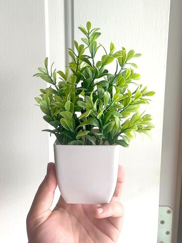 4 Pcs Artificial Fake Plants Mini Potted Faux Plants Greenery for Indoor Home Decor Office Farmhouse in Saudi Arabia