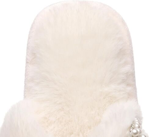 White Bride Slippers for Wedding Day Bridesmaid Slippers Mother of the Bride Gifts for Bridal and Bachelorette Party(Size 7-8) in Saudi Arabia