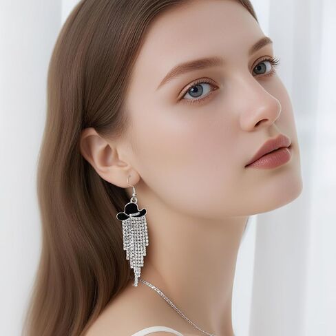 Yuunheg 2 Pcs Cowgirl Jewelry for Women Cowgirl Accessories for Women Sparkly Rhinestone Western Tassel Earrings and Cowboy Boot Necklace Sets for Wild West Theme Party Country Music Festival in Kuwait