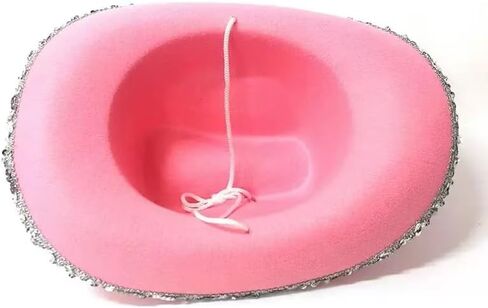 ZSKXYRUS pink cowboy hat, tiara, felt cowgirl hat, western costume, party, dress up, halloween accessory in Saudi Arabia