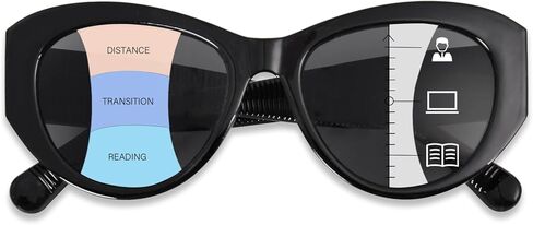 FONHCOO Progressive Sunglasses for Women Men, Multifocal Reader Sun Glasses Outdoor Reading Sunglasses UV400 Protection in Saudi Arabia