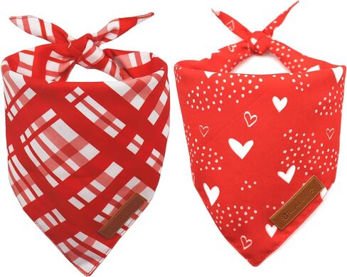 Realeaf New Year Dog Bandanas 2 Pack، Cheers to The New Year Dog وشاح للصبي والفتاة، نسيج متين ممتاز، باندانا للعطلات للكلاب الصغيرة والمتوسطة والقطط والحيوانات الأليفة (صغير) in Kuwait
