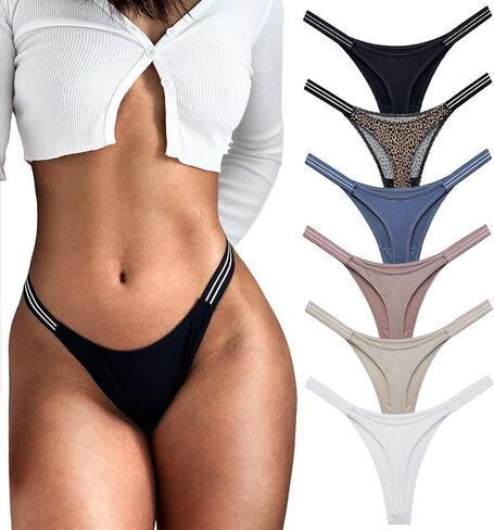 4UFIT G-String Thongs for Women Ice Silk Underwear Breathable Stretch Low Rise Sexy Ladies T-back Panties in Saudi Arabia