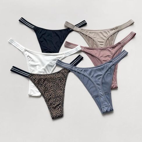 4UFIT G-String Thongs for Women Ice Silk Underwear Breathable Stretch Low Rise Sexy Ladies T-back Panties in Saudi Arabia