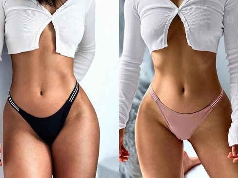 4UFIT G-String Thongs for Women Ice Silk Underwear Breathable Stretch Low Rise Sexy Ladies T-back Panties in Saudi Arabia