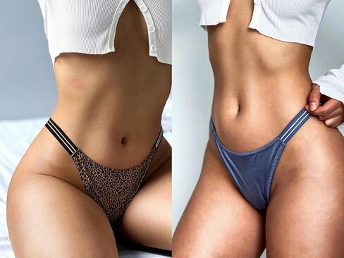4UFIT G-String Thongs for Women Ice Silk Underwear Breathable Stretch Low Rise Sexy Ladies T-back Panties in Saudi Arabia