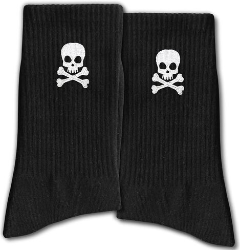FujLoy Funny Ship's Socks - Black Crew Socks for Men, Women - Gifts for Him or Her in Saudi Arabia