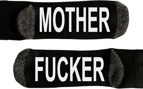 Mother Fucker - جوارب مضحكة مع أقوال - هدية هفوة للبالغين - إكسسوارات كلمات أقسم - مقاس واحد يناسب الجميع in Saudi Arabia