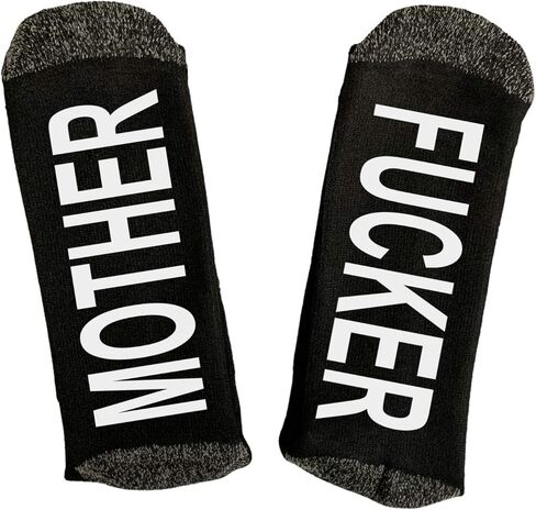 Mother Fucker - جوارب مضحكة مع أقوال - هدية هفوة للبالغين - إكسسوارات كلمات أقسم - مقاس واحد يناسب الجميع in Saudi Arabia