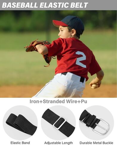 Ludaro Baseball Soccer Socks for Boys Girls, Toddler Knee High Football Softball Athletic Socks Belt Combo Set for Kids Youth in Saudi Arabia