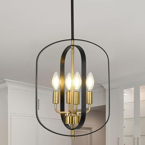 12-Light Black Chandeliers for Dining Room 39" Modern Farmhouse Chandelier Adjustable Height Candle Chandelier for Living Room Kitchen Foyer Entryway Hallway E12 Base in Kuwait