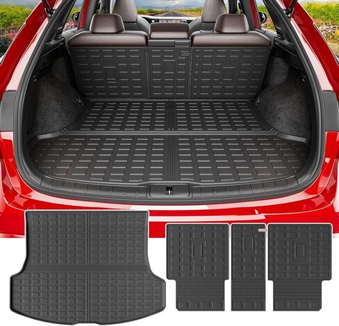 powoq Trunk Mat Compatible with 2016-2022 Lexus RX350 RX450H Cargo Liner Backrest Mat Replacement for 2016-2022 Lexus Accessories (Compatible with 2016-2022 Lexus RX350 RX450H,Trunk Mat+Backrest Mat) in Saudi Arabia