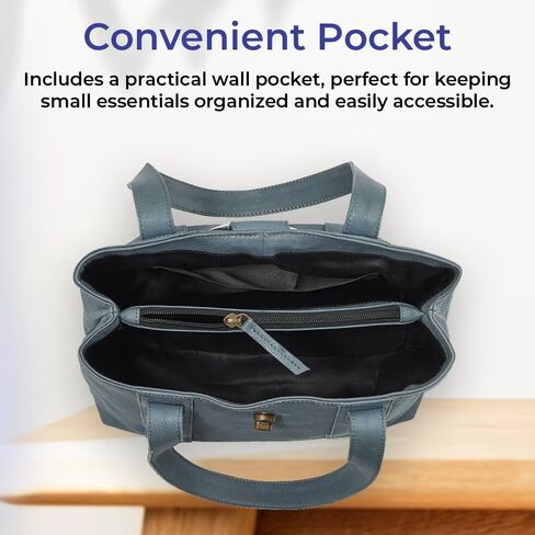 Twist Lock Leather Bag for Women, Ladies Shoulder Purse, Handbag with Multiple Pockets, Magnetic Snap Closure in Saudi Arabia