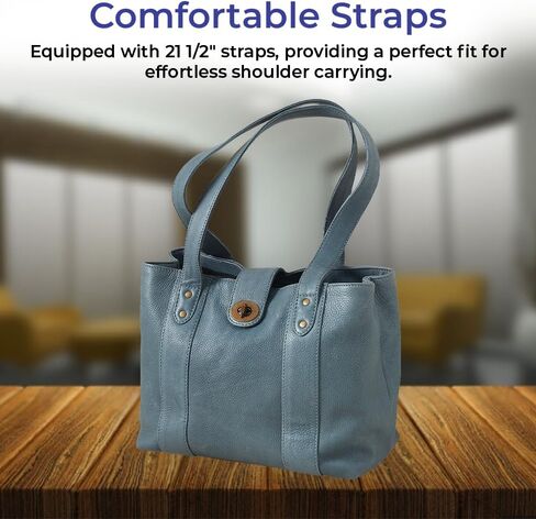 Twist Lock Leather Bag for Women, Ladies Shoulder Purse, Handbag with Multiple Pockets, Magnetic Snap Closure in Saudi Arabia