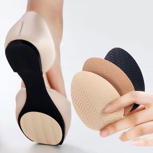 Non-Slip Wear-Resistant Shoes Mat Stickers Self-Adhesive Sole Protector High Heels Forefoot Sticker Silicone Sole Pads, Transparent in Saudi Arabia