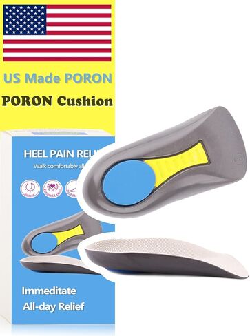 Plantar Fasciitis Inoles Heel Cup 【US Made Materials】 Women Men Heel Insoles for Heel Pain, Heel Spurs, Flat Feet, Tendonitis, Shock Absorption Inserts in Saudi Arabia