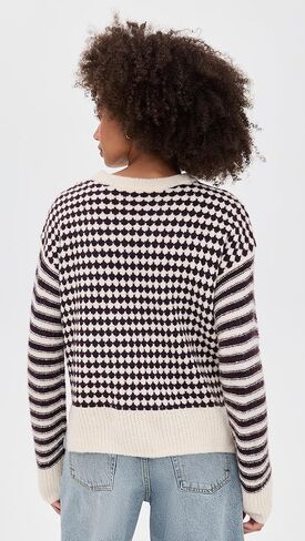 سترة صوفية نسائية ذات خطوط مختلطة من Madewell in Saudi Arabia