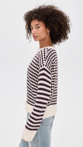 سترة صوفية نسائية ذات خطوط مختلطة من Madewell in Saudi Arabia