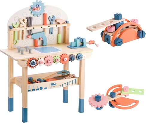 أدوات Kids Bench ، أدوات اللعب الخشبية التي يتم تعيينها مع أطفال حزام الحزام الصغار in Kuwait