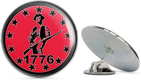 NYC Jewelers RED Round 1776 Minuteman 13 Stars (Minutemen Border Patriot) Metal 0.75" Lapel Hat Pin Tie Tack Pinback in Saudi Arabia