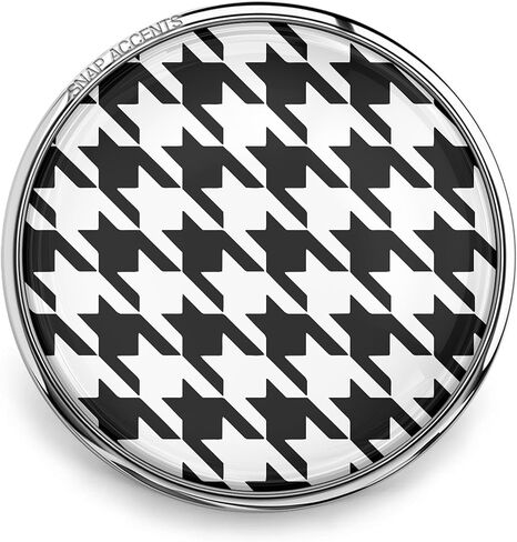 Choose a Color | Houndstooth Snap Jewelry Pattern Check Design 18MM Ginger Charm, For DIY Interchangeable, Customizable Jewelry Accessories in Saudi Arabia