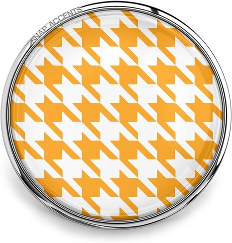 Choose a Color | Houndstooth Snap Jewelry Pattern Check Design 18MM Ginger Charm, For DIY Interchangeable, Customizable Jewelry Accessories in Saudi Arabia