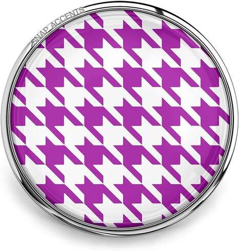 Choose a Color | Houndstooth Snap Jewelry Pattern Check Design 18MM Ginger Charm, For DIY Interchangeable, Customizable Jewelry Accessories in Saudi Arabia