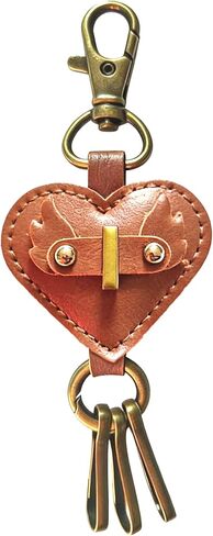 JINTAYXX Initial Letter Keychain Brown Leather Alphabet Keychain with Easy Clasp,Cute Key Charms,Purse Keyring Holder in Saudi Arabia