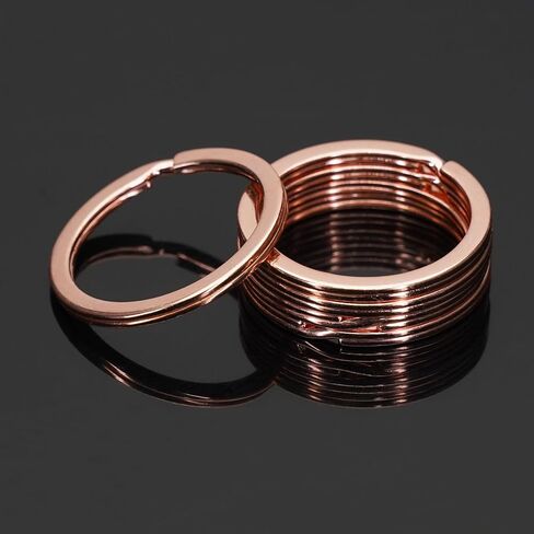 20 Pack Key Ring Keychain 1-1/4 inch (32mm) Diameter Metal Flat Split Key Chains Rings for Home Car Dog Tag Office Lanyards Keys Attachment (Rose Gold) in Saudi Arabia