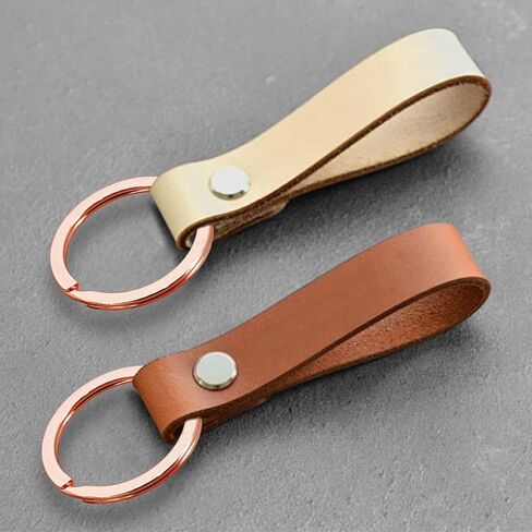 20 Pack Key Ring Keychain 1-1/4 inch (32mm) Diameter Metal Flat Split Key Chains Rings for Home Car Dog Tag Office Lanyards Keys Attachment (Rose Gold) in Saudi Arabia