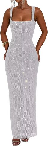 Kergolsd Sequin Beaded Prom Dress Sparkly Square Neck Mermaid Bodycon Spaghetti Straps Formal Evening Party Gowns in Saudi Arabia