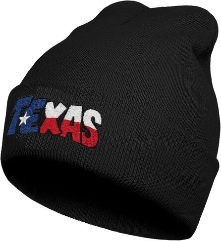 قبعة Yuawoi Texas State Pride البيضاء المتماسكة، قبعة جمجمة مطاطية بتصميم فخر الدولة الوطنية، قبعة شتوية مطرزة in Kuwait