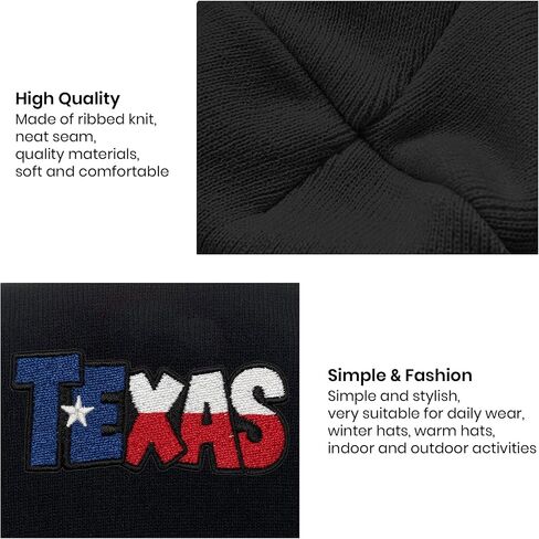 قبعة Yuawoi Texas State Pride البيضاء المتماسكة، قبعة جمجمة مطاطية بتصميم فخر الدولة الوطنية، قبعة شتوية مطرزة in Kuwait