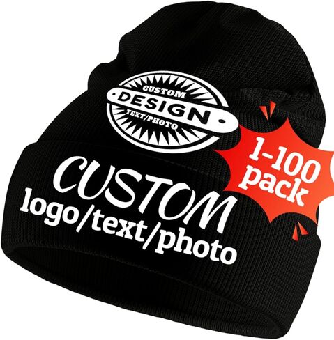 Bulk Custom Beanies for Men Women Design Your Own with Text Logo Photo Customized Knit Hats Skull Caps for Gift in Saudi Arabia