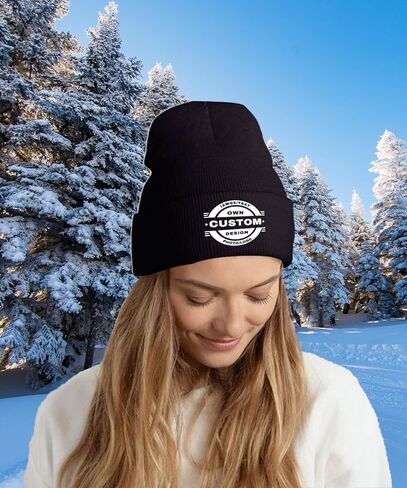 Bulk Custom Beanies for Men Women Design Your Own with Text Logo Photo Customized Knit Hats Skull Caps for Gift in Saudi Arabia