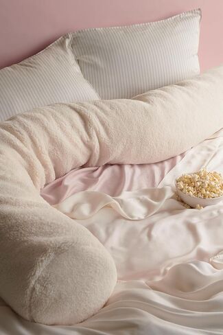 Buffy Wiggle Pregnancy Pillow – Full-Body Support, Plush Tie-able Design, Eucalyptus Lyocell Cover, Recycled Fill in Saudi Arabia