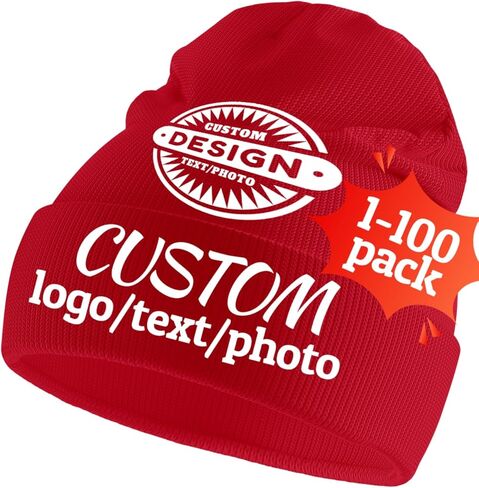 Bulk Custom Beanies for Men Women Design Your Own with Text Logo Photo Customized Knit Hats Skull Caps for Gift in Saudi Arabia