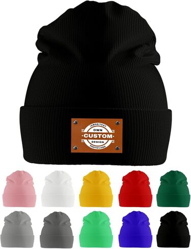 Bulk Custom Beanies for Men Women Design Your Own with Text Logo Photo Customized Knit Hats Skull Caps for Gift in Saudi Arabia