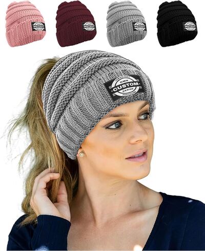 Bulk Custom Beanies for Men Women Design Your Own with Text Logo Photo Customized Knit Hats Skull Caps for Gift in Saudi Arabia