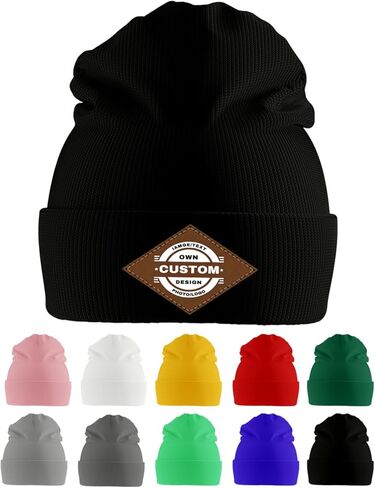 Bulk Custom Beanies for Men Women Design Your Own with Text Logo Photo Customized Knit Hats Skull Caps for Gift in Saudi Arabia
