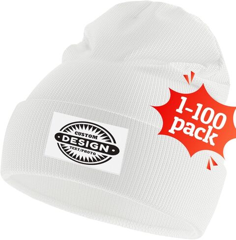 Bulk Custom Beanies for Men Women Design Your Own with Text Logo Photo Customized Knit Hats Skull Caps for Gift in Saudi Arabia