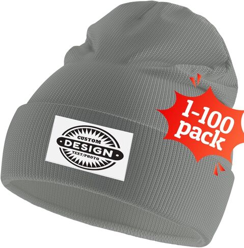 Bulk Custom Beanies for Men Women Design Your Own with Text Logo Photo Customized Knit Hats Skull Caps for Gift in Saudi Arabia