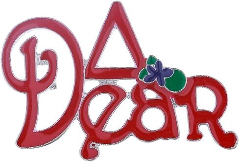 Elegant Red Enamel Sorority Group Greek Letter Violet Delta Dear Jewelry Women Metal Pin Brooch for Gift in Saudi Arabia