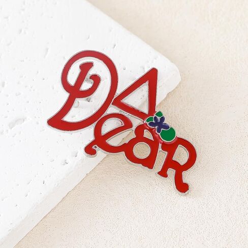 Elegant Red Enamel Sorority Group Greek Letter Violet Delta Dear Jewelry Women Metal Pin Brooch for Gift in Saudi Arabia