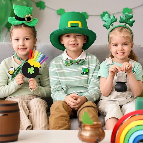 FYSUIMU St. Patrick's Day Pins Green Gnome Shamrock Clover PVC Plastic Brooch Pins for Irish St. Patrick's Day Party Decorations Supplies Goodie Bag Stuffer 24 Pcs in Saudi Arabia
