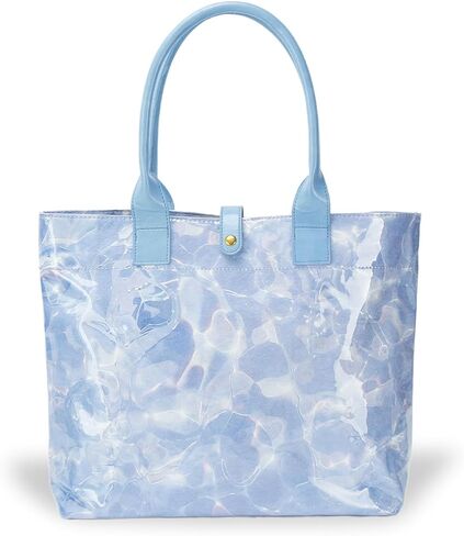 Elsblossion Tote Bag for Women - Large Size Transparent PVC Handbag, Waterproof, Sand-Resistant, for Shopping, Beach Vacation in Saudi Arabia