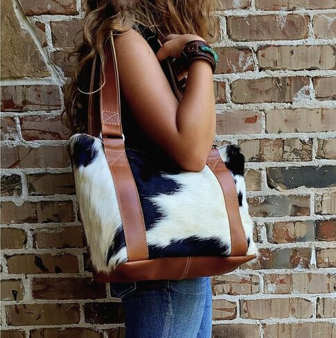 The Highlands Genuine Cowhide Tote Handbag in Saudi Arabia