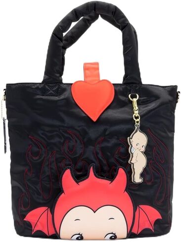 Whatever Makes You Happy Kewpie Devil Puffy Tote Bag with Charm in Saudi Arabia